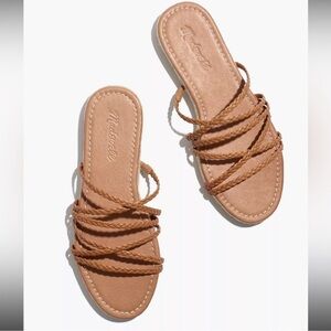 NWT Madewell The Kathryn Espadrille Slide Sandal in Leather
